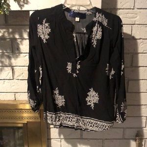 Black long sleeve blouse